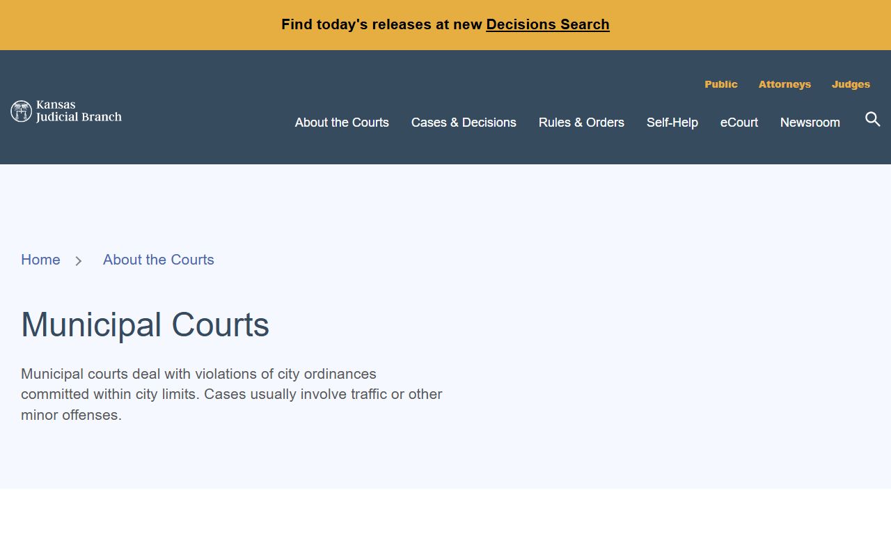 Atchison County court dockets Kansas municipal courts source