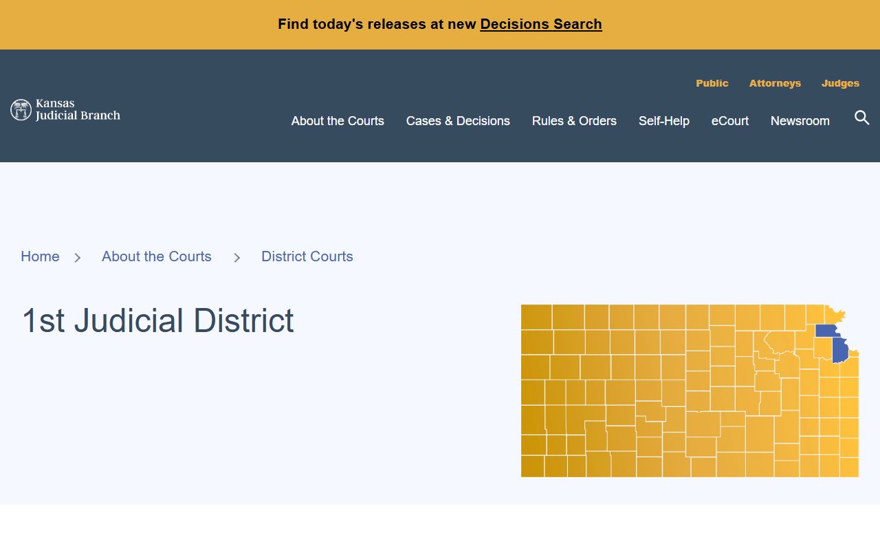 Atchison County court records 1st Judicial District listing