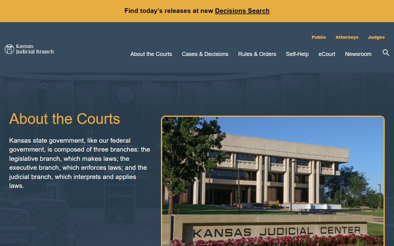 Atchison County court records Kansas Judicial Branch court overview