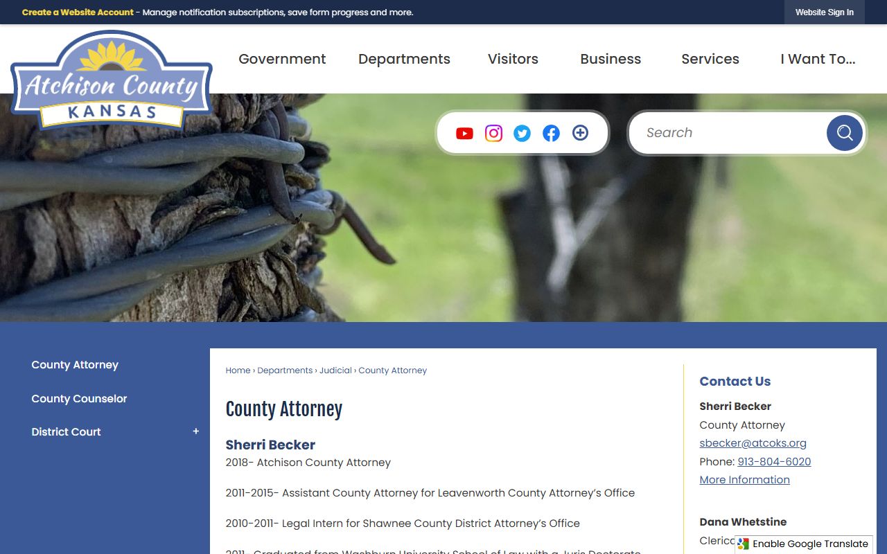 Atchison County criminal court records County Attorney source
