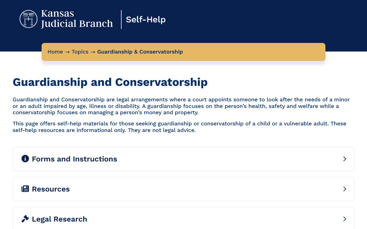 Atchison County probate records guardianship conservatorship self-help
